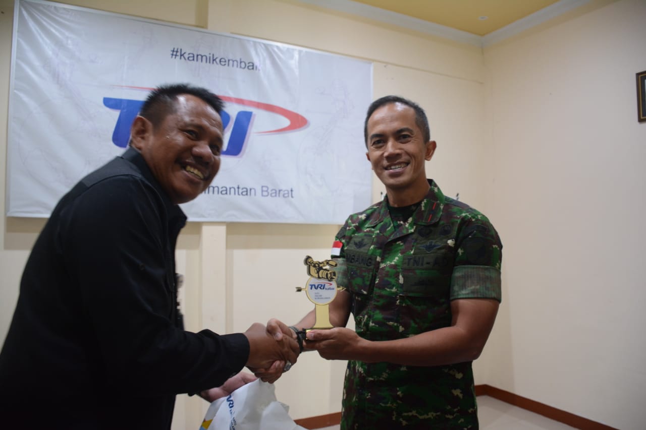 Danrem 121/Abw Datangi TVRI Kalbar, Ini Tujuannya