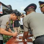 Sebelum Pindah, AKBP Adhe Hariadi Pimpin Sertijab Kabag Ops dan Kapolsek Sungai Tebelian