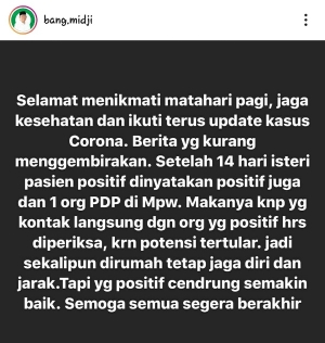 Bang Midji Update Corona Kalbar Hari Ini: 1 Positif dan 1 Warga Mempawah PDP