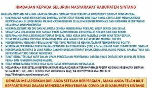 Berikut 11 Poin Himbauan Dinkes Sintang Terkait Covid-19