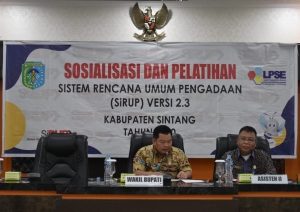 Buka Sosialisasi SIRUP, Ini Pesan Wabup Sintang