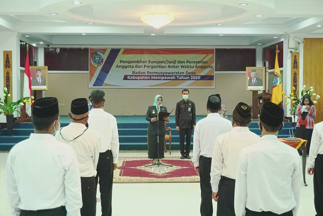 Lantik 20 BPD Periode 2020-2026, Bupati Erlina: BPD dan Kades Harus Sinergi