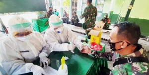 Hasil Rapid Test Ratusan Personel Kodim 1201/Mpw Nonreaktif