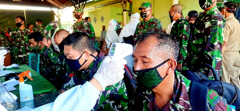 Ratusan Personel Kodim 1201/Mpw Jalani Rapid Test, Dandim: Semoga Hasilnya Nonreaktif