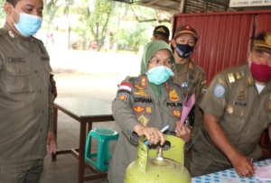 Satpol PP Obrak-abrik Tempat Usaha, 11 Tabung Elpiji 3 Kg Disita