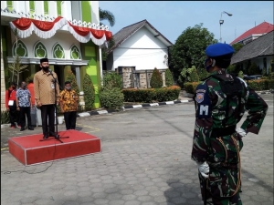 Di Tengah Pandemi, Pemkot Pontianak Gelar Upacara HUT RI ke-75 Secara Terbatas