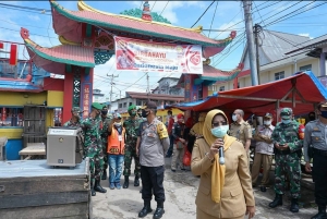 Bupati Erlina Sosialisasikan Perbup Protkes Covid-19