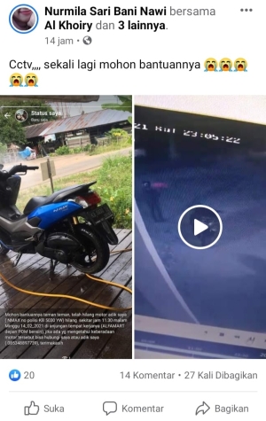 Motor Karyawan Alfamart Digasak Maling, Pelaku Terekam CCTV