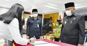 Wabup Lantik 9 Kepsek SMP dan 57 Kepsek SD