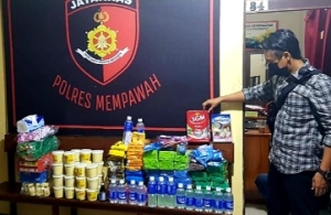 Di Lokasi Kebakaran, Polres Mempawah Amankan 5 Pelaku Penjarahan