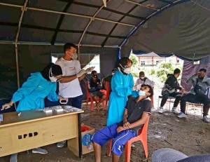 16-17 Mei 2021, Posko Sepulut Sintang Swab 374 Orang, 9 Positif Covid-19