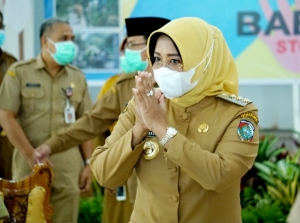 Bupati Erlina Imbau Rakyatnya Tidak Mudik dan Disiplin Prokes 5M