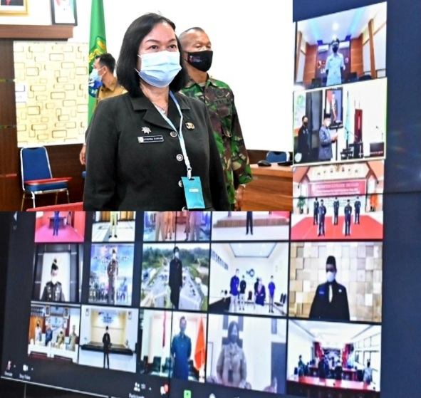Sekda Yosepha Hadiri Peringatan Hari Berkabung Daerah Secara Virtual