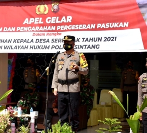 H-3 Pilkades Serentak, Polres Sintang Gelar Apel Kesiapan dan Pergeseran Personil