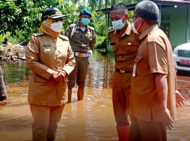 Tinjau Lokasi Selokan Air di Sungai Batang, Bupati Minta PUPR Lakukan Kajian Matang