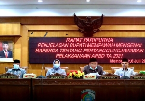 Sampaikan Raperda Pertanggungjawaban ABPD 2021, Bupati Erlina Ungkap Mempawah 6 Kali Raih WTP