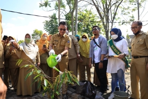 Tanam Pohon Serentak untuk Kalbar Teduh, Hijau dan Lesetari
