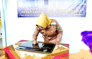 Resmikan Pasar Rakyat Sungai Duri 1, Bupati: Jaga dan Manfaatkan dengan Baik