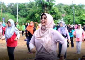 Kampanye Germas, Bupati Ajak Masyarakat Olahraga, Makan Buah dan Sayur
