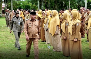 Apel Gabungan Perdana Tahun 2023, Wabup Pagi Sampaikan Pesan Bupati Erlina