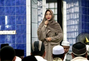 Monitoring di Masjid Jami’ Baiturrahim, Bupati Erlina Ajak Jamaah Selalu Bersyukur
