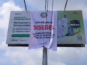 BKD dan TPPD Segel Reklame Jenis Billboard