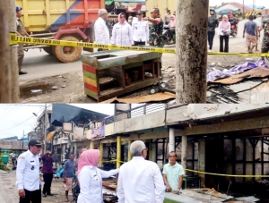 Bupati Erlina Tinjau dan Berikan Bantuan untuk Korban Kebakaran di Sungai Kunyit