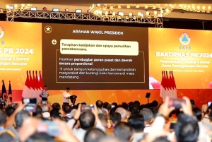 Pj Bupati Ismail Hadiri Rakornas Penanggulangan Bencana 2024