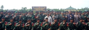 Pelepasan Satgas Pamtas RI/Malaysia Yonkav 12/BC TA 2024