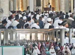 Pj Bupati Ismail Salat Idul Adha 1445 H di Masjid Agung Al Falah