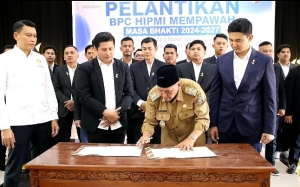 Wabup Mempawah Hadiri Pelantikan HIPMI, Dorong Aksi Nyata Pengusaha Muda