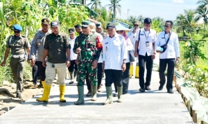 Wabup Juli dan Dandim 1201 Tinjau Langsung Pra-TMMD ke-124 di Sungai Purun Kecil