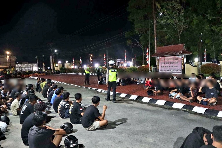 Balap Liar di Sintang, Polisi Amankan 131 Motor dan Remaja