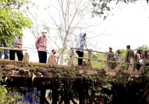Tinjau Jembatan Rusak di Toho Ilir, Bupati Pastikan Pembangunan Segera Dimulai