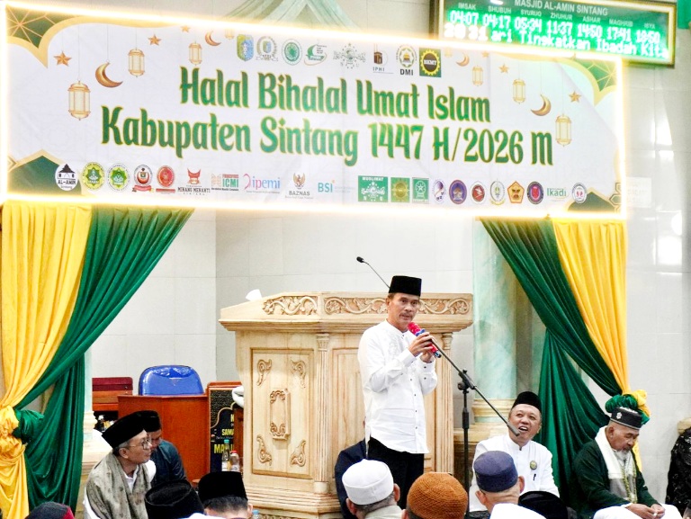 Halal Bihalal Sintang Pererat Hubungan Pemerintah, Tokoh Agama, dan Masyarakat