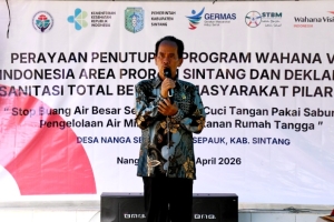 Deklarasi 3 Pilar STBM di Nanga Sepauk, Bupati Sintang: Stop BAB Sembarangan
